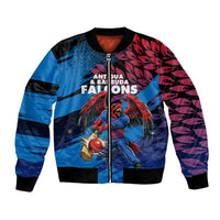 Personalized Antigua And Barbuda Cricket Bomber Jacket Falcons Mascot Sport Style