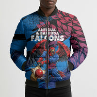 Personalized Antigua And Barbuda Cricket Bomber Puffer Jacket Falcons Mascot Sport Style