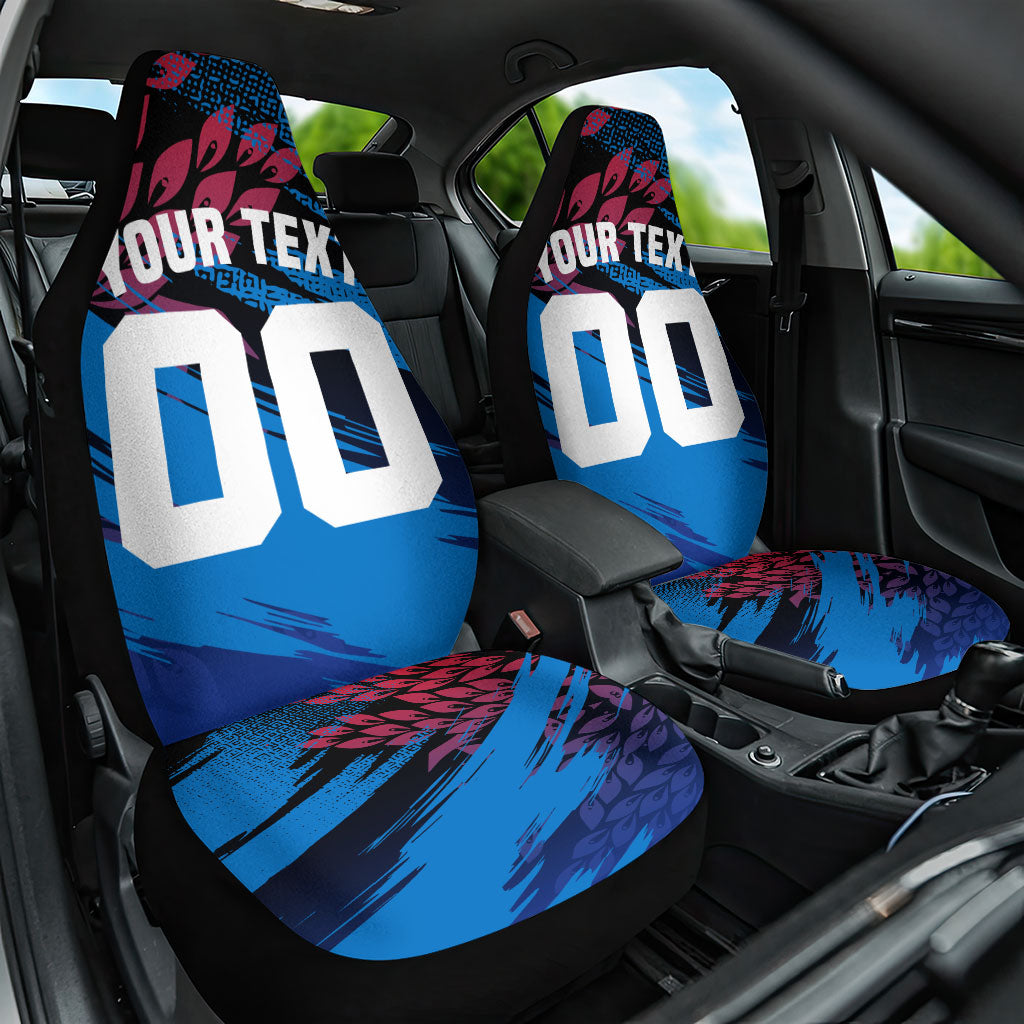 Personalized Antigua And Barbuda Cricket Car Seat Cover Falcons Mascot Sport Style