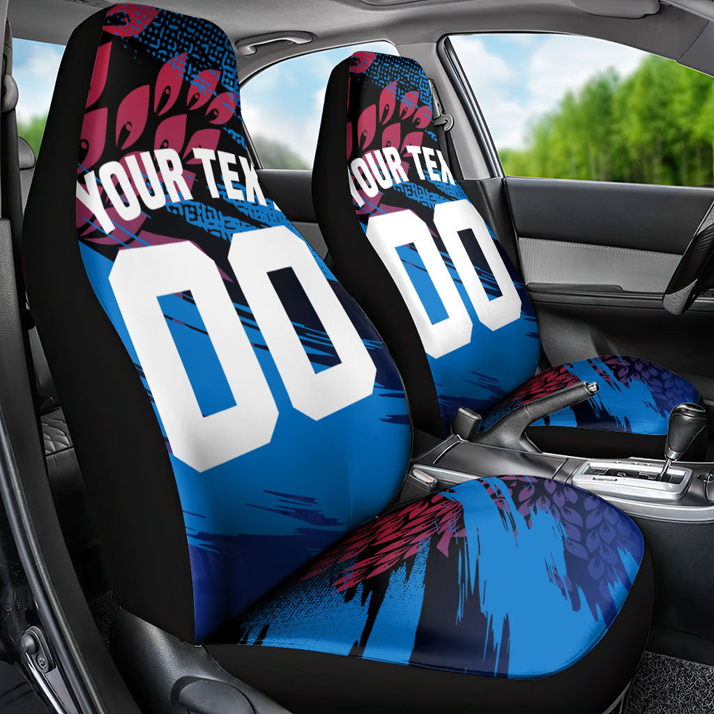 Personalized Antigua And Barbuda Cricket Car Seat Cover Falcons Mascot Sport Style