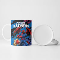 Personalized Antigua And Barbuda Cricket Ceramic Mug Falcons Mascot Sport Style