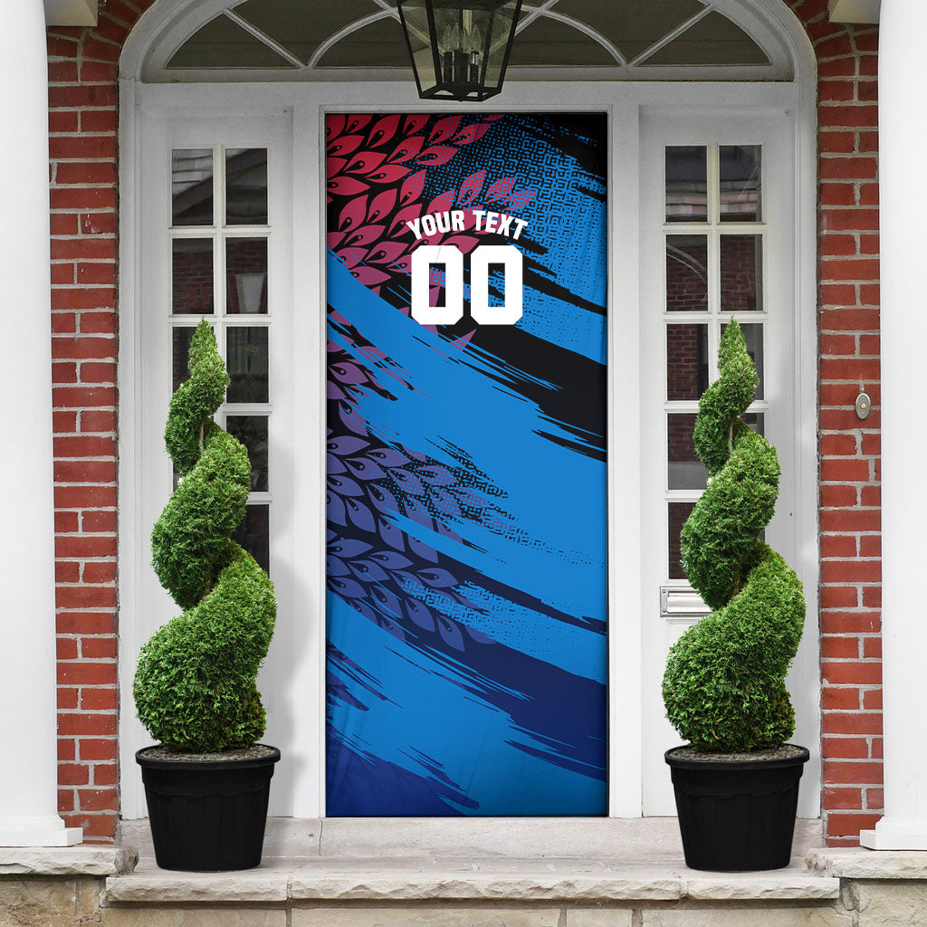 Personalized Antigua And Barbuda Cricket Door Cover Falcons Mascot Sport Style