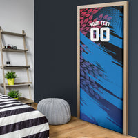 Personalized Antigua And Barbuda Cricket Door Cover Falcons Mascot Sport Style