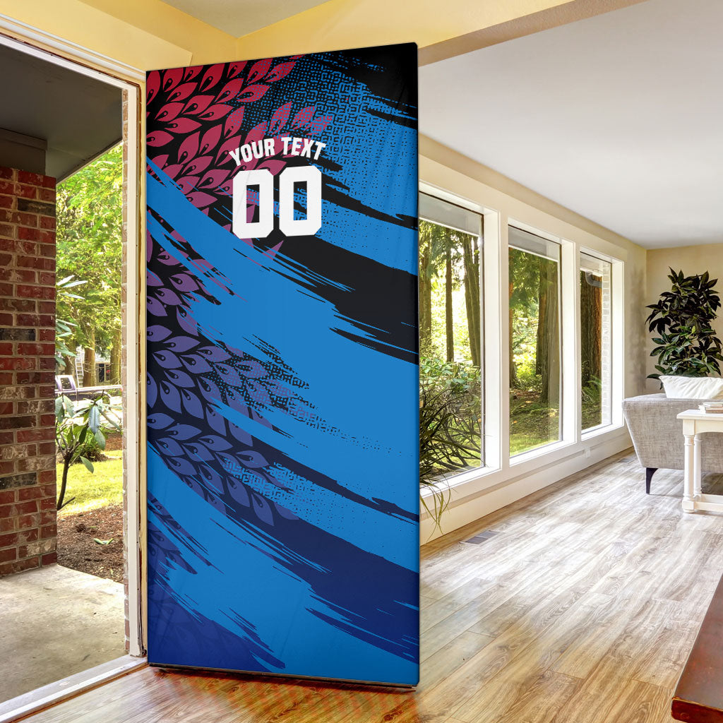 Personalized Antigua And Barbuda Cricket Door Cover Falcons Mascot Sport Style