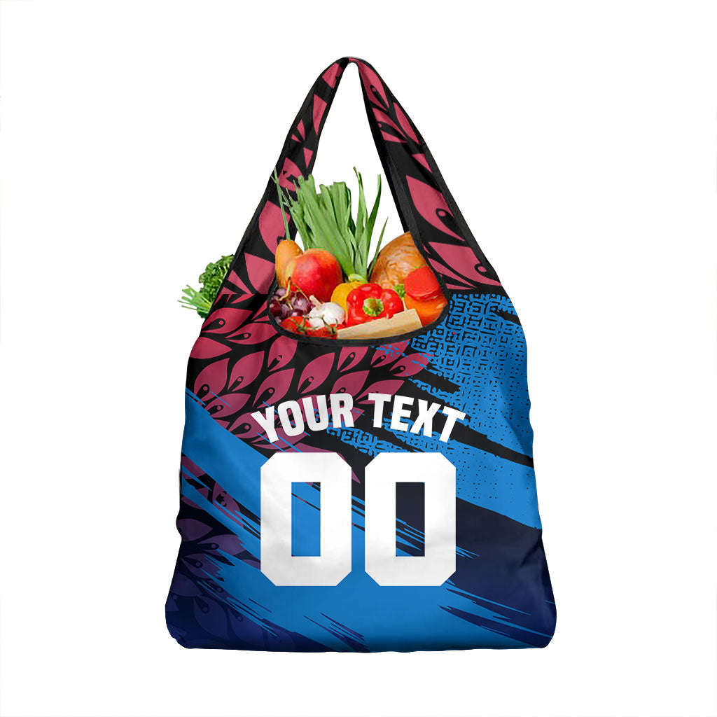 Personalized Antigua And Barbuda Cricket Grocery Bag Falcons Mascot Sport Style