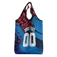 Personalized Antigua And Barbuda Cricket Grocery Bag Falcons Mascot Sport Style
