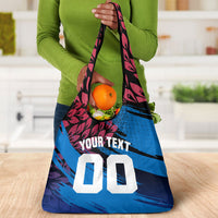 Personalized Antigua And Barbuda Cricket Grocery Bag Falcons Mascot Sport Style
