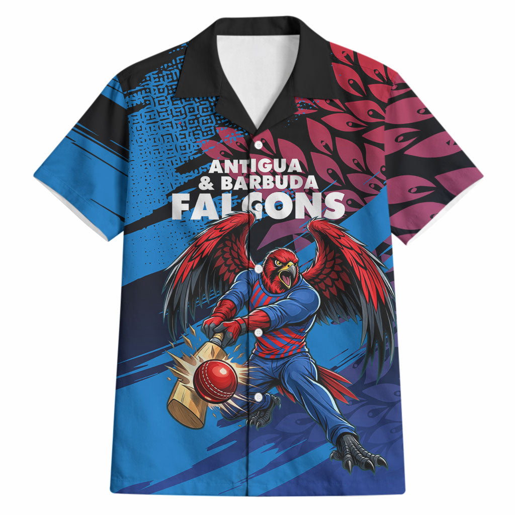 Personalized Antigua And Barbuda Cricket Hawaiian Shirt Falcons Mascot Sport Style