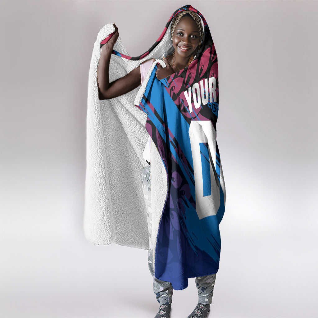 Personalized Antigua And Barbuda Cricket Hooded Blanket Falcons Mascot Sport Style