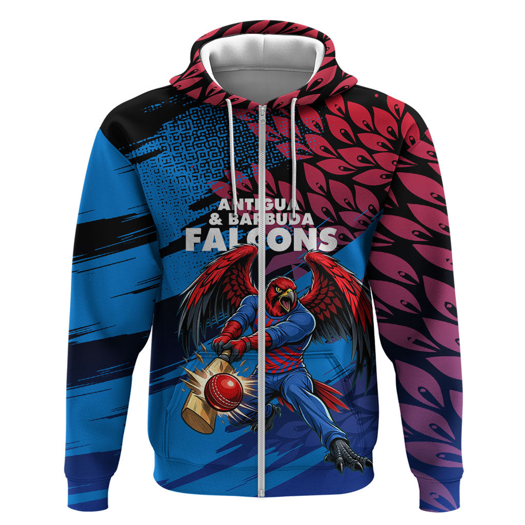 Personalized Antigua And Barbuda Cricket Hoodie Falcons Mascot Sport Style