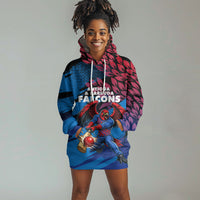 Personalized Antigua And Barbuda Cricket Hoodie Dress Falcons Mascot Sport Style