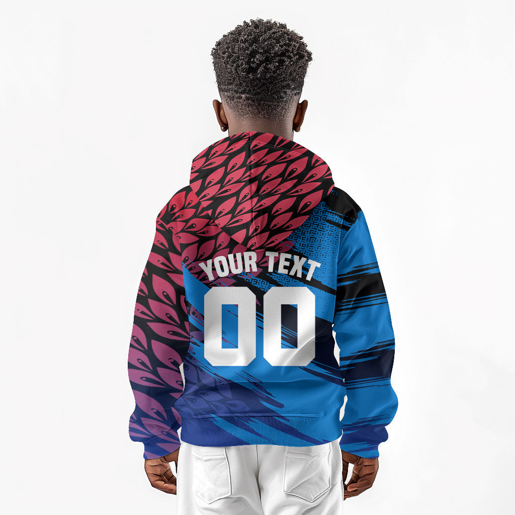 Personalized Antigua And Barbuda Cricket Kid Hoodie Falcons Mascot Sport Style