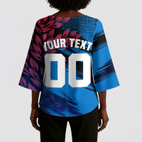 Personalized Antigua And Barbuda Cricket Kimono Sleeve Blouse Falcons Mascot Sport Style
