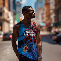 Personalized Antigua And Barbuda Cricket Men Tank Top Falcons Mascot Sport Style