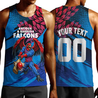 Personalized Antigua And Barbuda Cricket Men Tank Top Falcons Mascot Sport Style