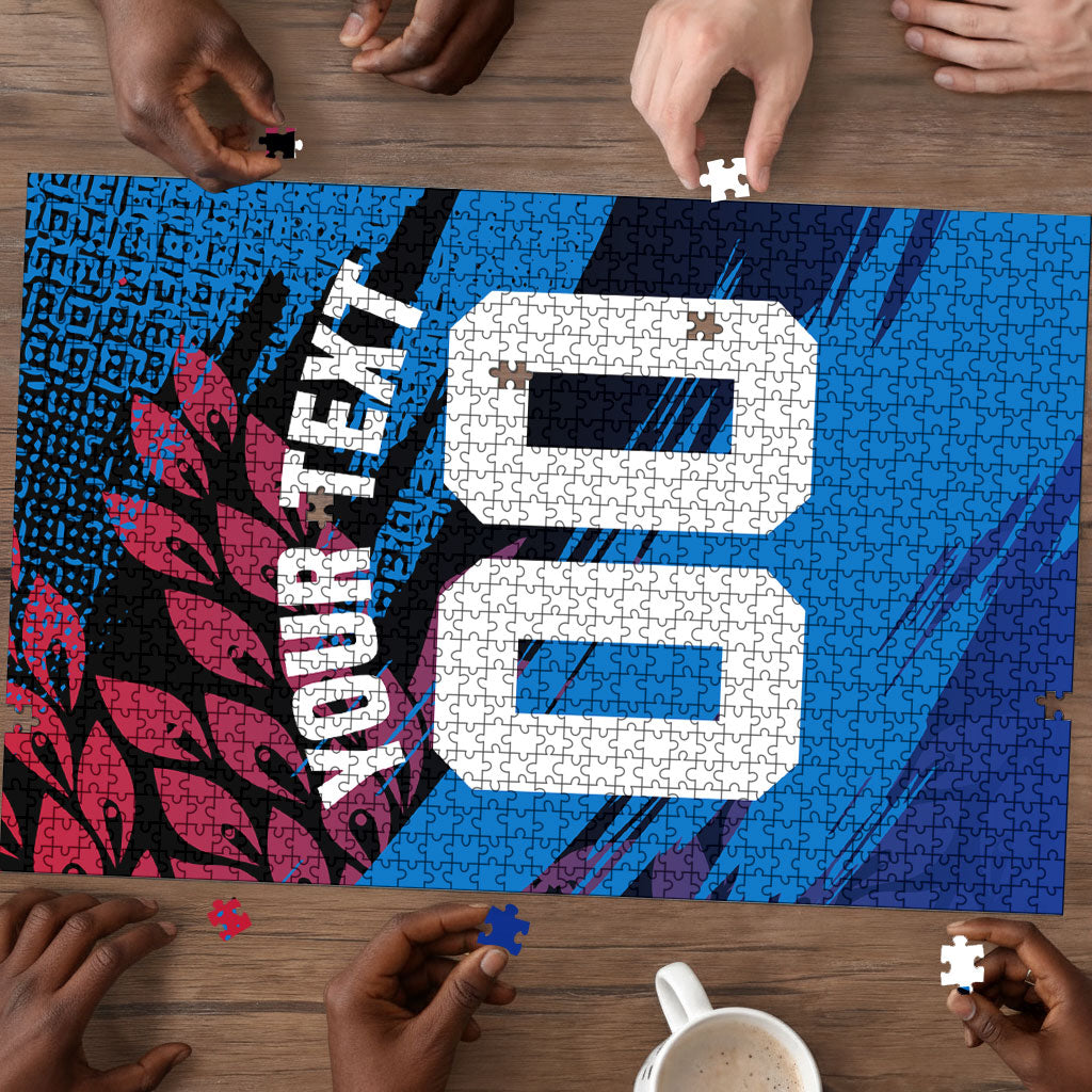 Personalized Antigua And Barbuda Cricket Puzzle Falcons Mascot Sport Style