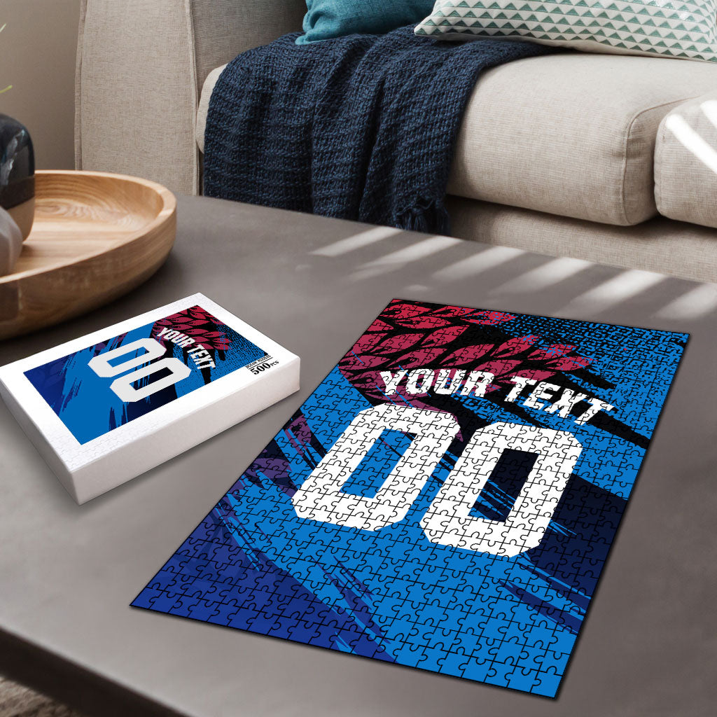 Personalized Antigua And Barbuda Cricket Puzzle Falcons Mascot Sport Style