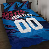Personalized Antigua And Barbuda Cricket Quilt Bed Set Falcons Mascot Sport Style