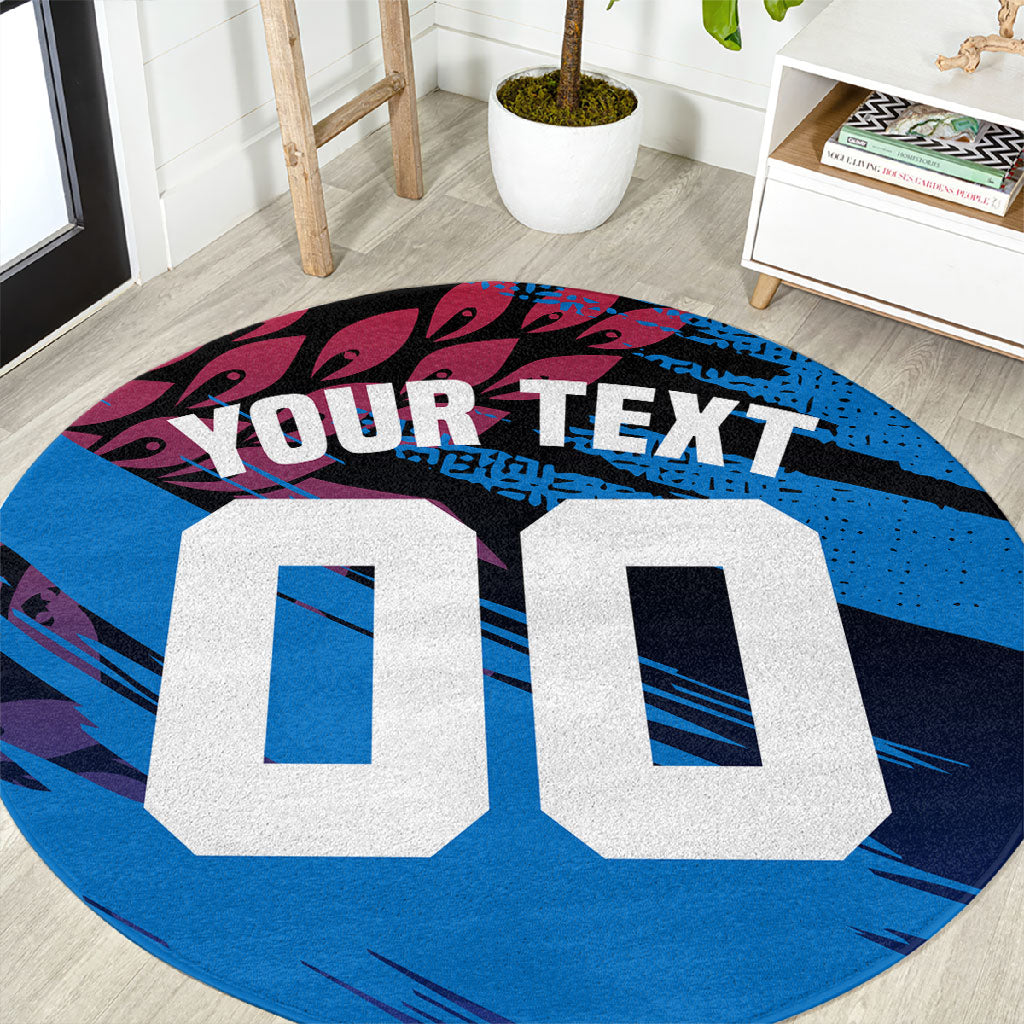 Personalized Antigua And Barbuda Cricket Round Carpet Falcons Mascot Sport Style
