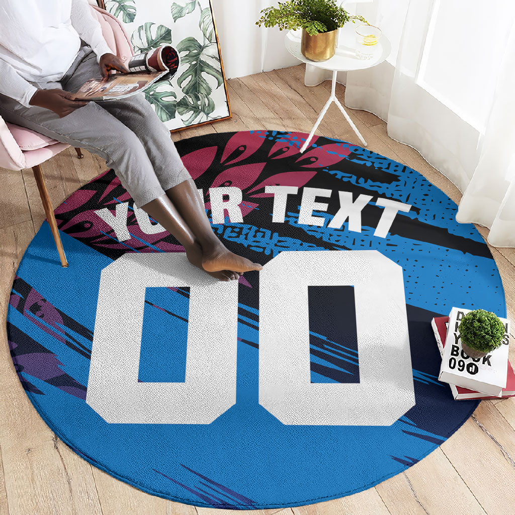 Personalized Antigua And Barbuda Cricket Round Carpet Falcons Mascot Sport Style