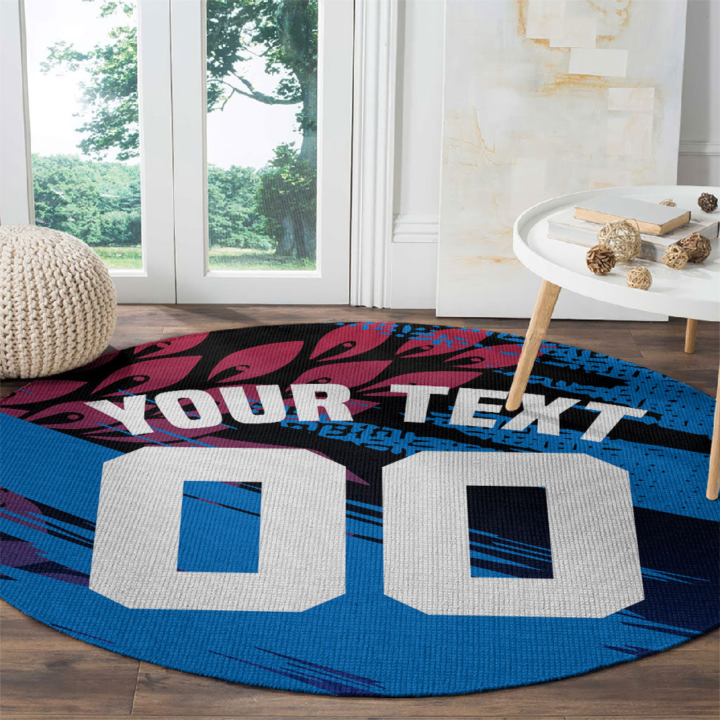 Personalized Antigua And Barbuda Cricket Round Carpet Falcons Mascot Sport Style