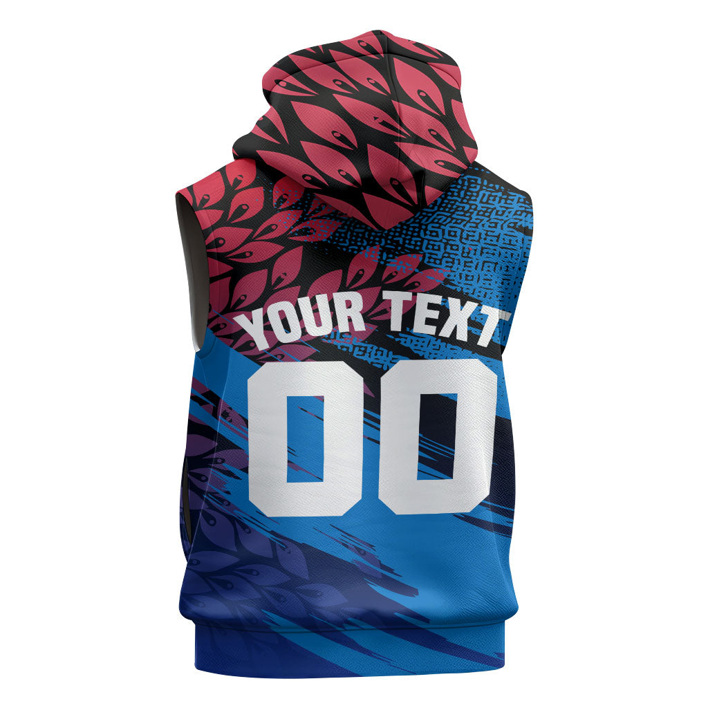 Personalized Antigua And Barbuda Cricket Sleeveless Hoodie Falcons Mascot Sport Style