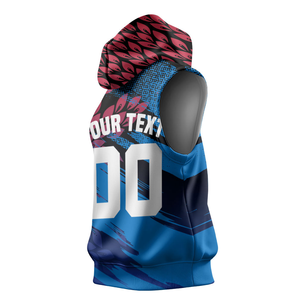 Personalized Antigua And Barbuda Cricket Sleeveless Hoodie Falcons Mascot Sport Style
