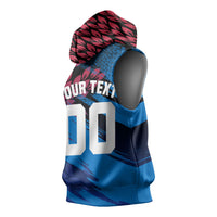 Personalized Antigua And Barbuda Cricket Sleeveless Hoodie Falcons Mascot Sport Style