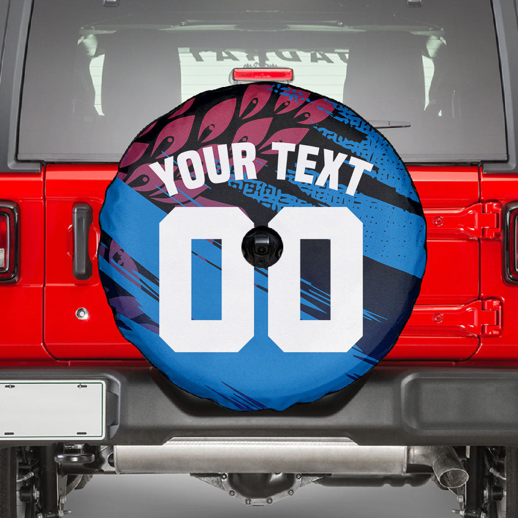 Personalized Antigua And Barbuda Cricket Spare Tire Cover Falcons Mascot Sport Style