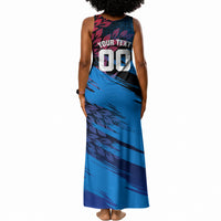 Personalized Antigua And Barbuda Cricket Tank Maxi Dress Falcons Mascot Sport Style
