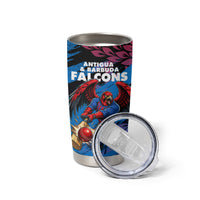 Personalized Antigua And Barbuda Cricket Tumbler Cup Falcons Mascot Sport Style