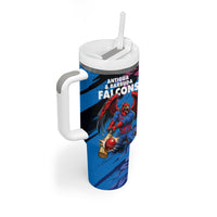 Personalized Antigua And Barbuda Cricket Tumbler With Handle Falcons Mascot Sport Style