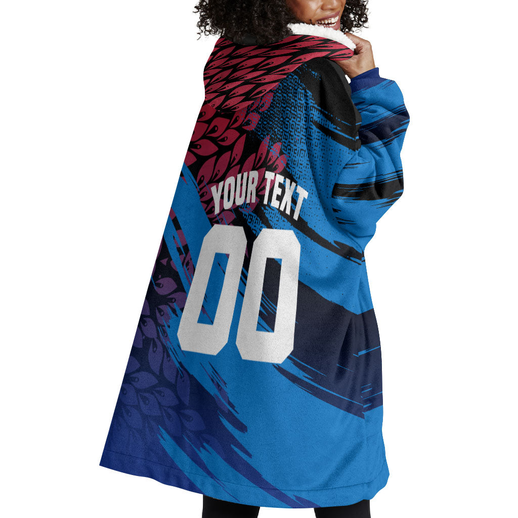 Personalized Antigua And Barbuda Cricket Wearable Blanket Hoodie Falcons Mascot Sport Style