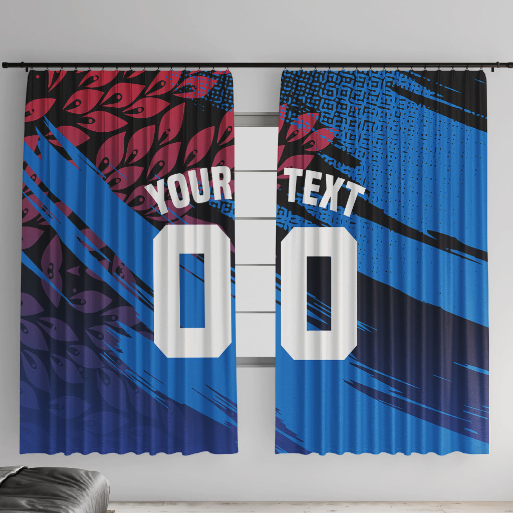 Personalized Antigua And Barbuda Cricket Window Curtain Falcons Mascot Sport Style