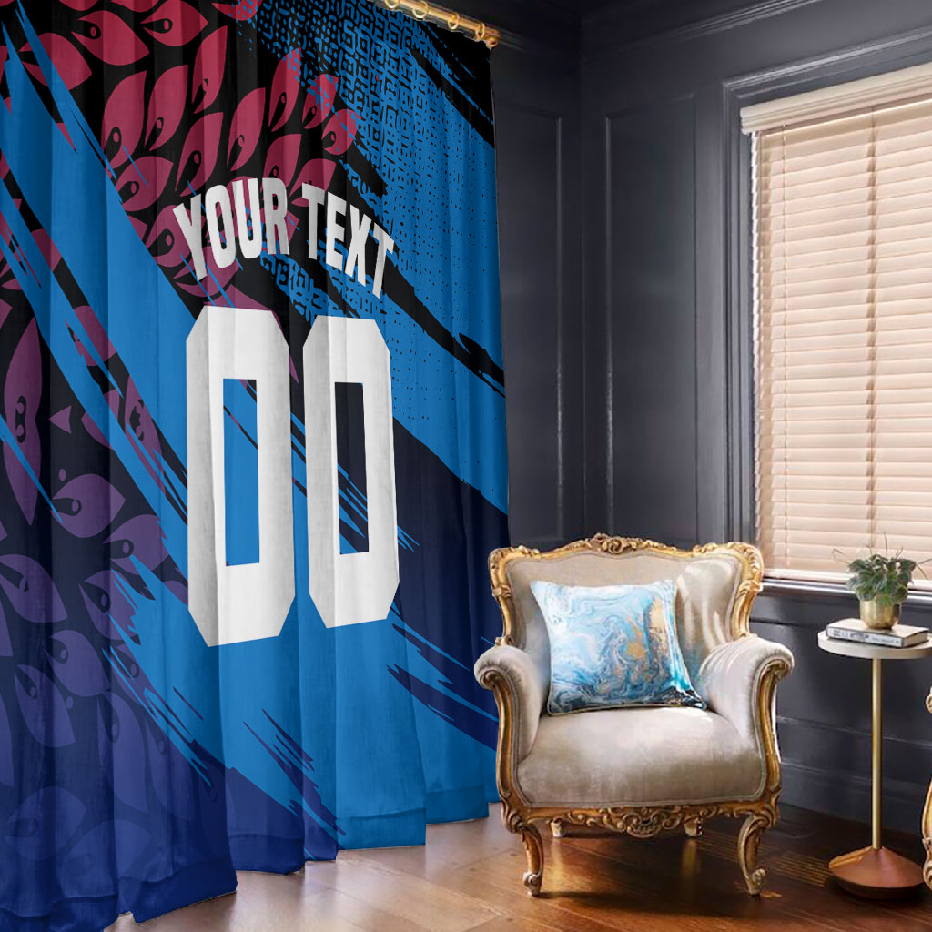 Personalized Antigua And Barbuda Cricket Window Curtain Falcons Mascot Sport Style