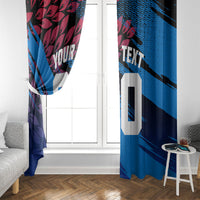 Personalized Antigua And Barbuda Cricket Window Curtain Falcons Mascot Sport Style