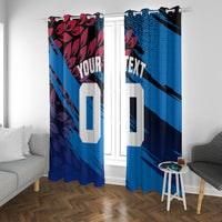 Personalized Antigua And Barbuda Cricket Window Curtain Falcons Mascot Sport Style