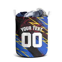 Personalized Antigua And Barbuda Cricket Laundry Basket Falcons Caribbean Lightning Abstract Graphic