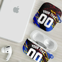 Personalized Antigua And Barbuda Cricket AirPods Case Falcons Caribbean Lightning Abstract Graphic