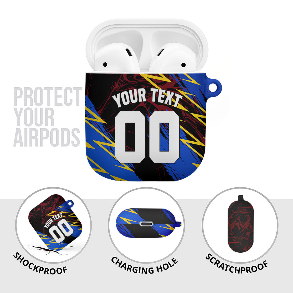 Personalized Antigua And Barbuda Cricket AirPods Case Falcons Caribbean Lightning Abstract Graphic