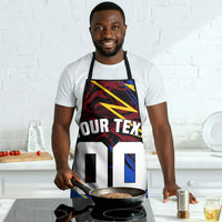 Personalized Antigua And Barbuda Cricket Apron Falcons Caribbean Lightning Abstract Graphic
