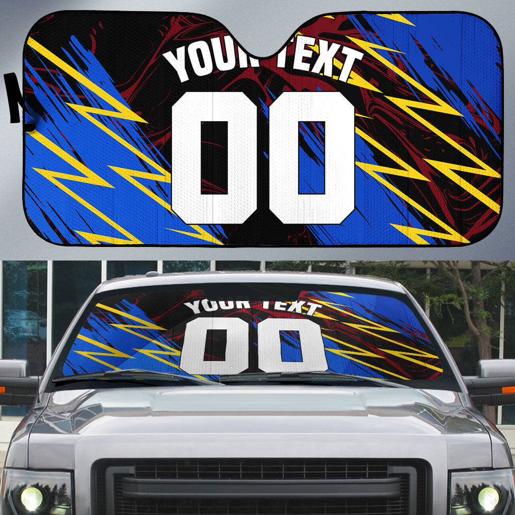 Personalized Antigua And Barbuda Cricket Auto Sun Shade Falcons Caribbean Lightning Abstract Graphic