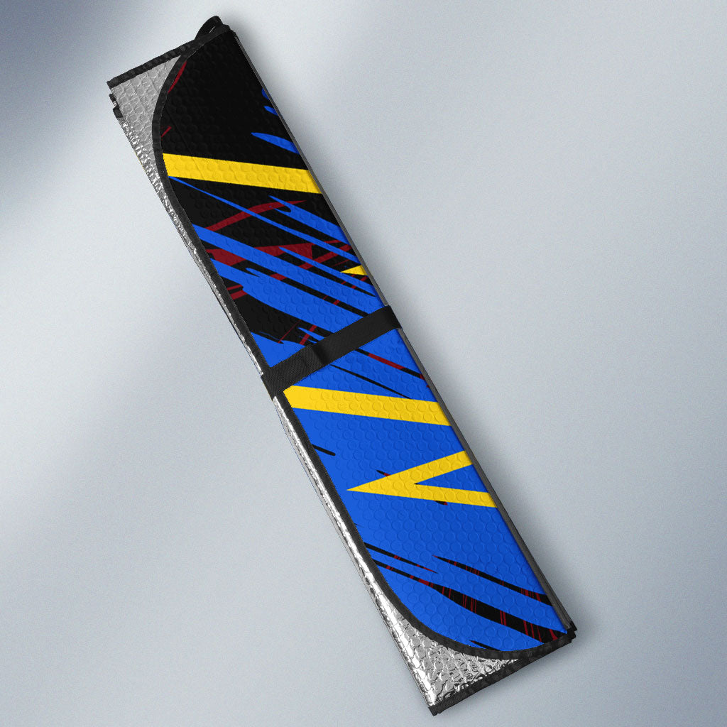 Personalized Antigua And Barbuda Cricket Auto Sun Shade Falcons Caribbean Lightning Abstract Graphic