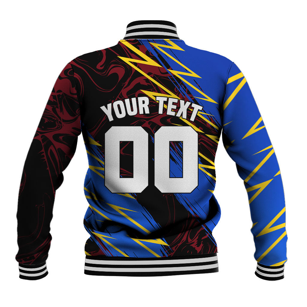 Personalized Antigua And Barbuda Cricket Baseball Jacket Falcons Caribbean Lightning Abstract Graphic