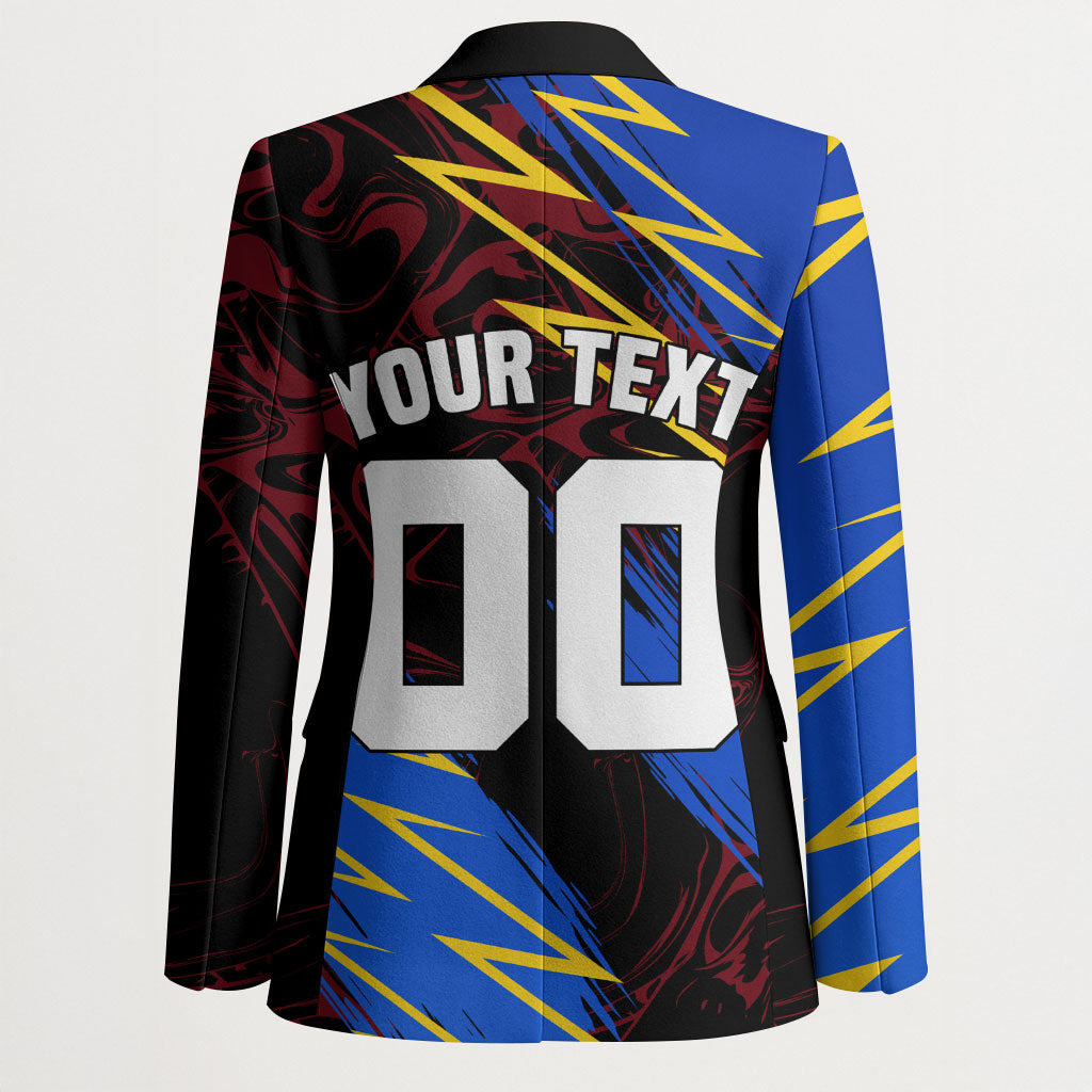 Personalized Antigua And Barbuda Cricket Blazer Falcons Caribbean Lightning Abstract Graphic
