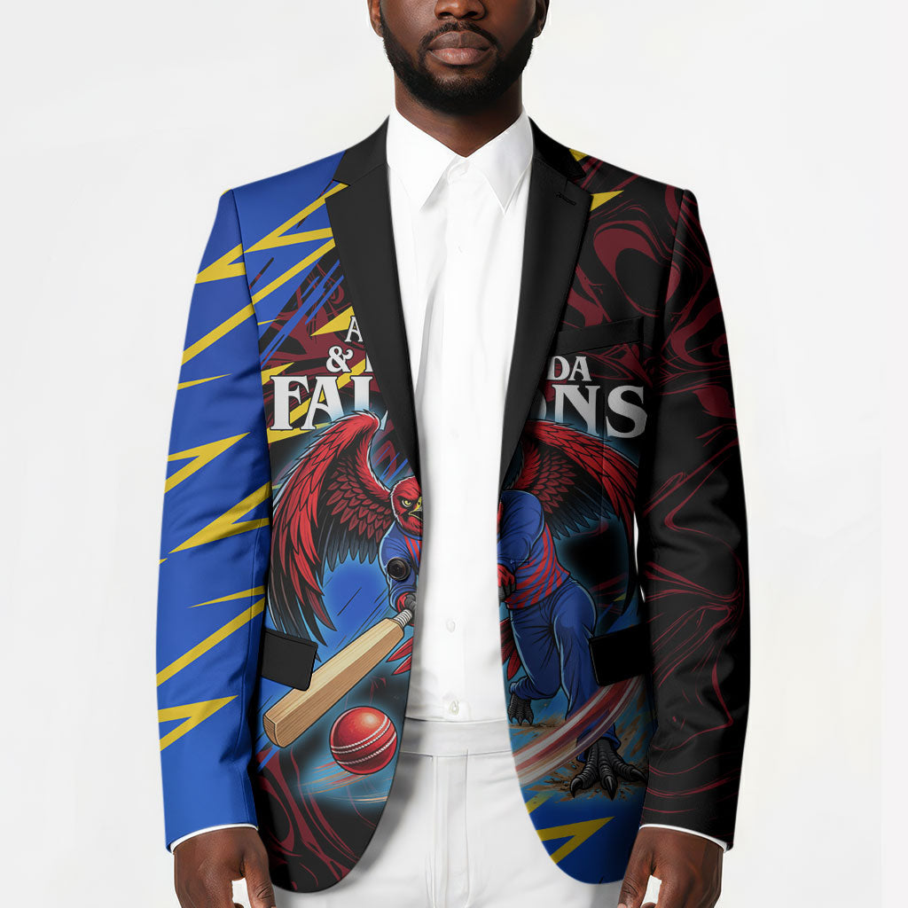 Personalized Antigua And Barbuda Cricket Blazer Falcons Caribbean Lightning Abstract Graphic