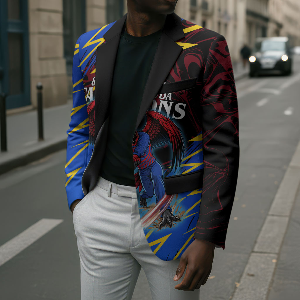 Personalized Antigua And Barbuda Cricket Blazer Falcons Caribbean Lightning Abstract Graphic