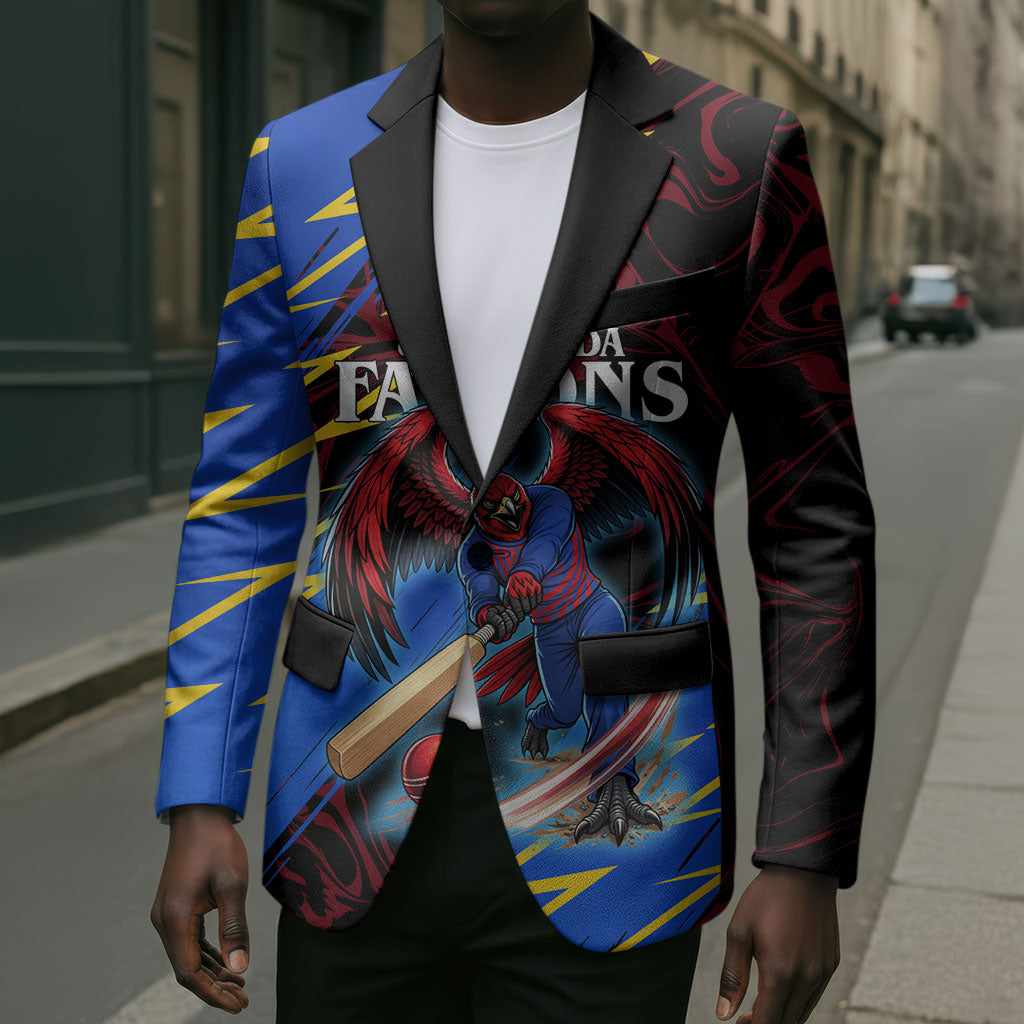 Personalized Antigua And Barbuda Cricket Blazer Falcons Caribbean Lightning Abstract Graphic