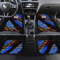 Personalized Antigua And Barbuda Cricket Car Mats Falcons Caribbean Lightning Abstract Graphic