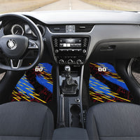 Personalized Antigua And Barbuda Cricket Car Mats Falcons Caribbean Lightning Abstract Graphic